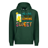 Sports Green when life gives you lemons make someting sweet Premium Hoodie - Zillion Design Studio