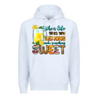 White when life gives you lemons make someting sweet Premium Hoodie - Zillion Design Studio