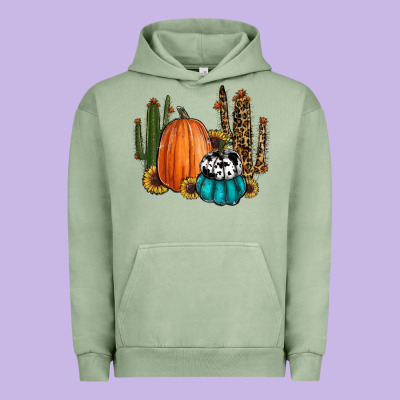 Sunflower Cactus Pumpkin Fall Urban Hoodie Designed By Ranaportraitstore