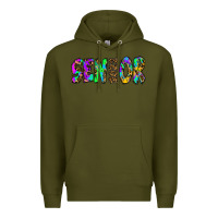 Army Green senior 2022 tie die leopard Premium Hoodie - RanaPortraitStore