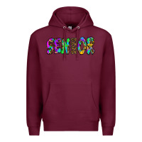 Burgundy senior 2022 tie die leopard Premium Hoodie - RanaPortraitStore