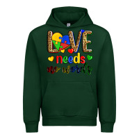 Forest Green love needs no words Urban Hoodie - Zillion Design Studio