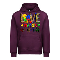 Mauve Wine love needs no words Urban Hoodie - Zillion Design Studio