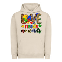 Pigment French Oak love needs no words Urban Hoodie - Zillion Design Studio