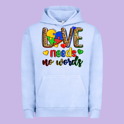 Love Needs No Words Urban Hoodie Designed By Zillion Design Studio