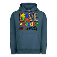 Pigment Midnight Navy love needs no words Urban Hoodie - Zillion Design Studio