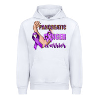White Pancreatic Cancer Warrior Urban Hoodie - texasbilliewilder