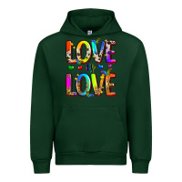 Forest Green love is love Urban Hoodie - Zillion Design Studio