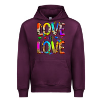 Mauve Wine love is love Urban Hoodie - Zillion Design Studio