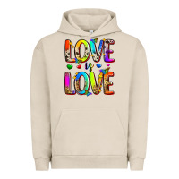 Pigment French Oak love is love Urban Hoodie - Zillion Design Studio