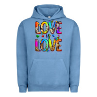 Pigment Pebble Blue love is love Urban Hoodie - Zillion Design Studio