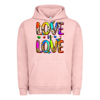 Pigment Salmon love is love Urban Hoodie - Zillion Design Studio