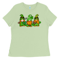 Matcha st patricks day gnomes with western hearts and shamrocks Ladies Tee - Artiststas