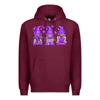 Burgundy Domestic Violence Warrior Gnomes Premium Hoodie - texasbilliewilder