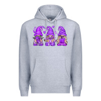 Heather Grey Domestic Violence Warrior Gnomes Premium Hoodie - texasbilliewilder