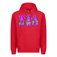 Red Domestic Violence Warrior Gnomes Premium Hoodie - texasbilliewilder