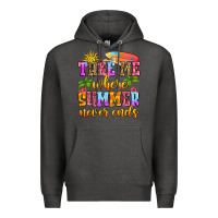 Charcoal Heather take me where summer never ends Premium Hoodie - Zillion Design Studio