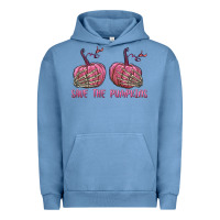 Pigment Pebble Blue Save The Pumpkins Urban Hoodie - texasbilliewilder
