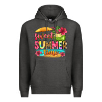 Charcoal Heather sweet summer time Premium Hoodie - Zillion Design Studio