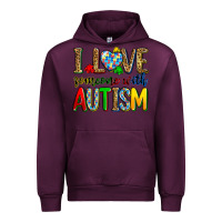 Mauve Wine i love someone with autism Urban Hoodie - Zillion Design Studio