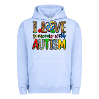 Pigment Grape Ice i love someone with autism Urban Hoodie - Zillion Design Studio