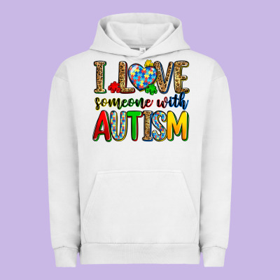 I Love Someone With Autism Urban Hoodie Designed By Zillion Design Studio