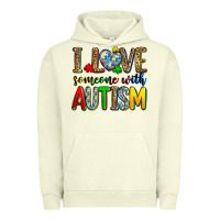 Pigment Pistachio i love someone with autism Urban Hoodie - Zillion Design Studio