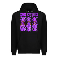 Black Domestic Violence Warrior Afro Gnomes Premium Hoodie - texasbilliewilder