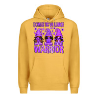 Mustard Domestic Violence Warrior Afro Gnomes Premium Hoodie - texasbilliewilder