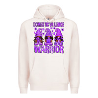 Pale Pink Domestic Violence Warrior Afro Gnomes Premium Hoodie - texasbilliewilder