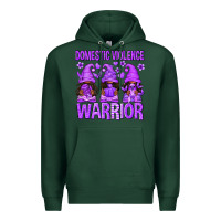 Sports Green Domestic Violence Warrior Afro Gnomes Premium Hoodie - texasbilliewilder