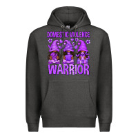 Charcoal Heather Domestic Violence Warrior Afro Gnomes Premium Hoodie - texasbilliewilder
