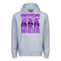 Heather Grey Domestic Violence Warrior Afro Gnomes Premium Hoodie - texasbilliewilder