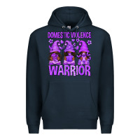 Navy Domestic Violence Warrior Afro Gnomes Premium Hoodie - texasbilliewilder