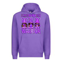 Purple Domestic Violence Warrior Afro Gnomes Premium Hoodie - texasbilliewilder