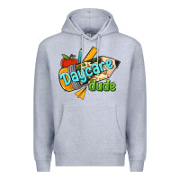 Heather Grey daycare dude Premium Hoodie - RanaPortraitStore