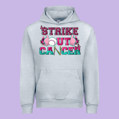 Strike Out Cancer Baseball Urban Hoodie Designed By Texasbilliewilder