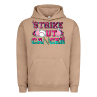 Pigment Burro Strike Out Cancer Baseball Urban Hoodie - texasbilliewilder