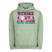 Pigment Oil Green Strike Out Cancer Baseball Urban Hoodie - texasbilliewilder