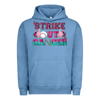 Pigment Pebble Blue Strike Out Cancer Baseball Urban Hoodie - texasbilliewilder