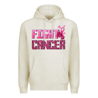 Oatmeal Heather Fight Cancer Premium Hoodie - texasbilliewilder