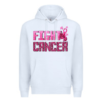 White Fight Cancer Premium Hoodie - texasbilliewilder