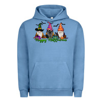 Pigment Pebble Blue happy halloween gnome pumpkin Urban Hoodie - RanaPortraitStore