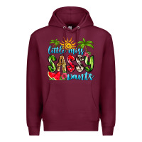 Burgundy little miss sassy pants Premium Hoodie - Zillion Design Studio