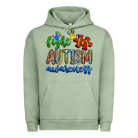 Pigment Oil Green fight for autism awareness Urban Hoodie - Zillion Design Studio
