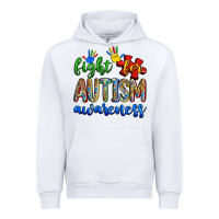 White fight for autism awareness Urban Hoodie - Zillion Design Studio