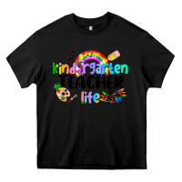 Black Kindergarten Teacher Life Heavy Core Tee - LillyAllenDesigns