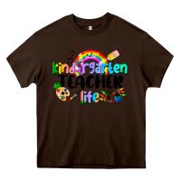 Chocolate Brown Kindergarten Teacher Life Heavy Core Tee - LillyAllenDesigns