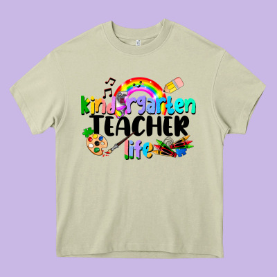 Kindergarten Teacher Life Heavy Core Tee Designed By Lillyallendesigns