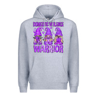 Heather Grey Domestic Violence Warrior Gnomes Premium Hoodie - texasbilliewilder